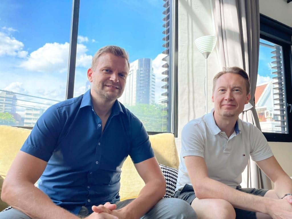 Ilkka and Jukka at Codemate Bangkok office.